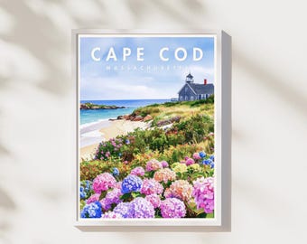 Cape Cod MA Print | Coastal Wall Art | New England Beach Poster | Digital Download | Cape Cod Decor | Printable Artwork