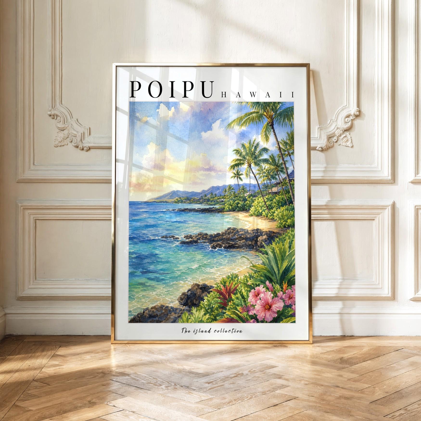 Poipu Beach Print - Etsy