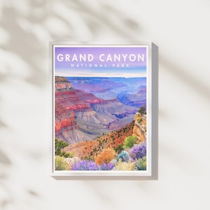 Grand Canyon Print | National Park Poster | Arizona Desert Landscape Wall Art | Digital Download | Grand Canyon Decor | Printable Artwork