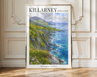 Killarney Ireland Print | Ring of Kerry Wall Art | National Park Poster | Irish Lakes & Mountains Decor | Digital Download