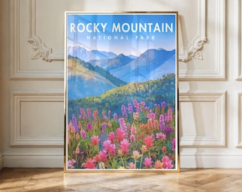 Rocky Mountain National Park Print | National Park Poster | Scenic Landscape | Digital Download | Printable Wall Art