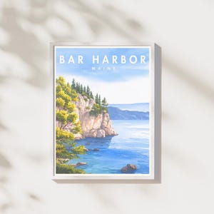 Bar Harbor ME Print | Coastal Maine Wall Art | Acadia National Park Poster | Digital Download | Bar Harbor Decor | Printable Artwork