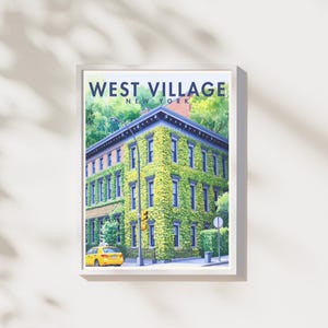 West Village NY Print | Manhattan Wall Art | NYC Neighborhood Poster | Digital Download | West Village Decor | Printable Artwork