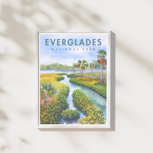 Everglades National Park Print | Wetland Landscape Wall Art | National Park Poster | Digital Download | Printable Artwork
