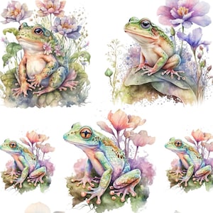 Papier de riz pour découpage / Grenouilles de conte de fées / Papier de soie mûrier / Scrapbooking / Feuille de collage grenouille / Éphémères conte de fées, papier de soie mûrier