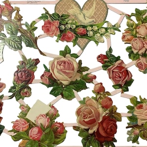 Troqueles de papel con forma de rosa para decoupage, scrapbooking, manualidades decorativas, fabricación de tarjetas, diarios, decoración de velas, EF 7232