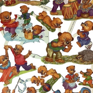 Troqueles de papel con forma de osito de peluche para decoupage, fabricación de tarjetas, manualidades decorativas con papel, álbumes de recortes efímeros, EF 7196