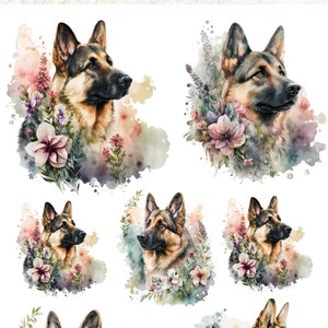 Carta di riso per decoupage, collage di cani pastore tedesco e alsaziano, scrapbooking effimeri, diari, artigianato decorativo in carta, decorazioni fai da te