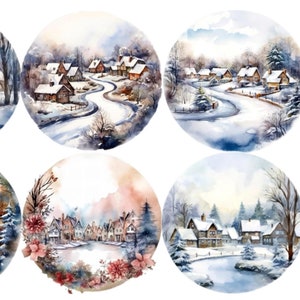 Carta di riso natalizia per decoupage, collage di scene innevate di villaggi invernali, album di ritagli, creazione di biglietti, artigianato decorativo in carta