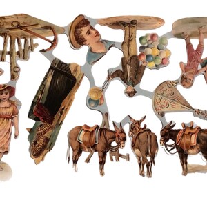 Vintage Die Cut Reliëfpapier Scrap Reliefs, Kinderen, Rare Scrapbook Ephemera, MLP 1766, No 26