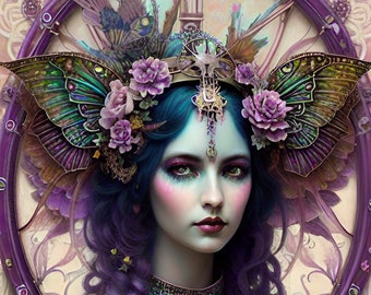 Fantasy Gothic Fairy Rice Papier für Decoupage, Scrapbooking (A4-Blatt)