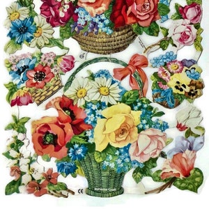 Papierstanzen Blumenkorb-Scraps für Decoupage, Scrapbooking, dekoratives Papierhandwerk, Kartenherstellung, Journals, Kerzendekor, EF 7111