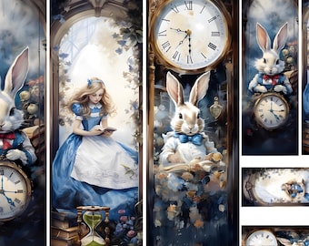 Alice in Wonderland Rice Paper for Decoupage: Fairytale Collage