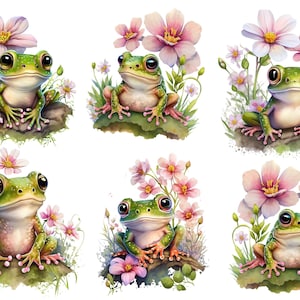 Carta di riso per decoupage / Rane da favola / Tessuto di gelso / Scrapbooking / 1 foglio A4 / 30 g/2