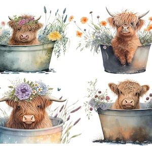 Papel de arroz Highland Cow para decoupage, scrapbooking, hojas de transferencia de papel decorativo, decoración DIY
