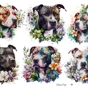 Rijstpapier voor decoupage, Pit Bull Staffordshire Terrier-kunst, scrapbooking, tijdschriften, verschillende maten en papiersoorten beschikbaar.