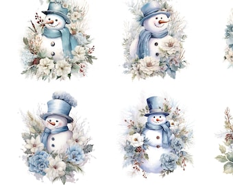 Decorative Rice Paper for Decoupage / Winter Snowman Scenes / Scrapbooking / Card Making / 30gm/2