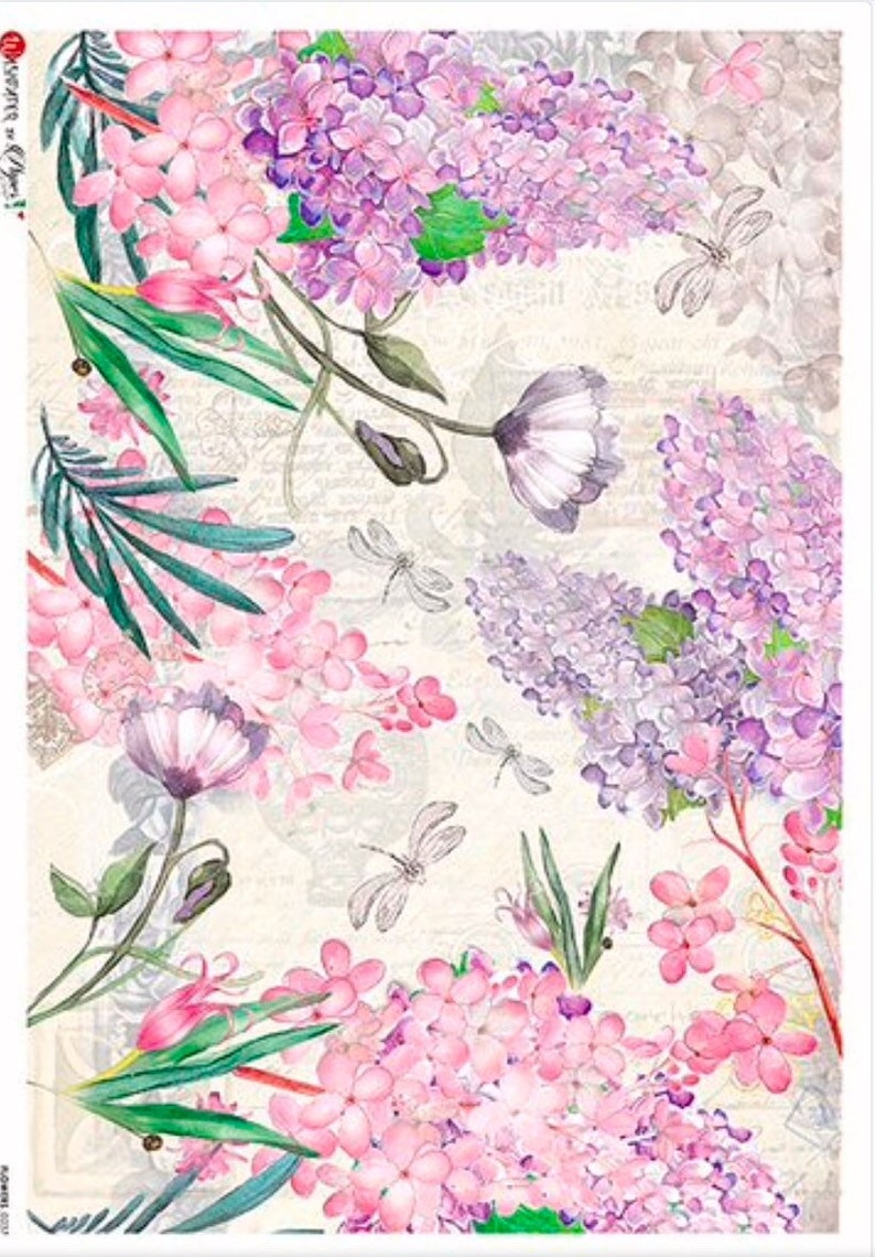 Decorative Rice Paper for Decoupage / Mulberry/ Vintage Etsy