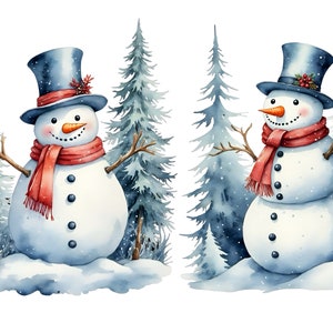 Christmas Rice Paper for Decoupage / Winter Snowman Scenes / Scrapbooking Ephemera / Card Making / Decorative Paper Crafts