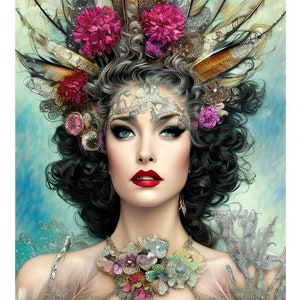 Carta di riso decorativa per decoupage, donna gotica steampunk, scrapbooking, creazione di biglietti.