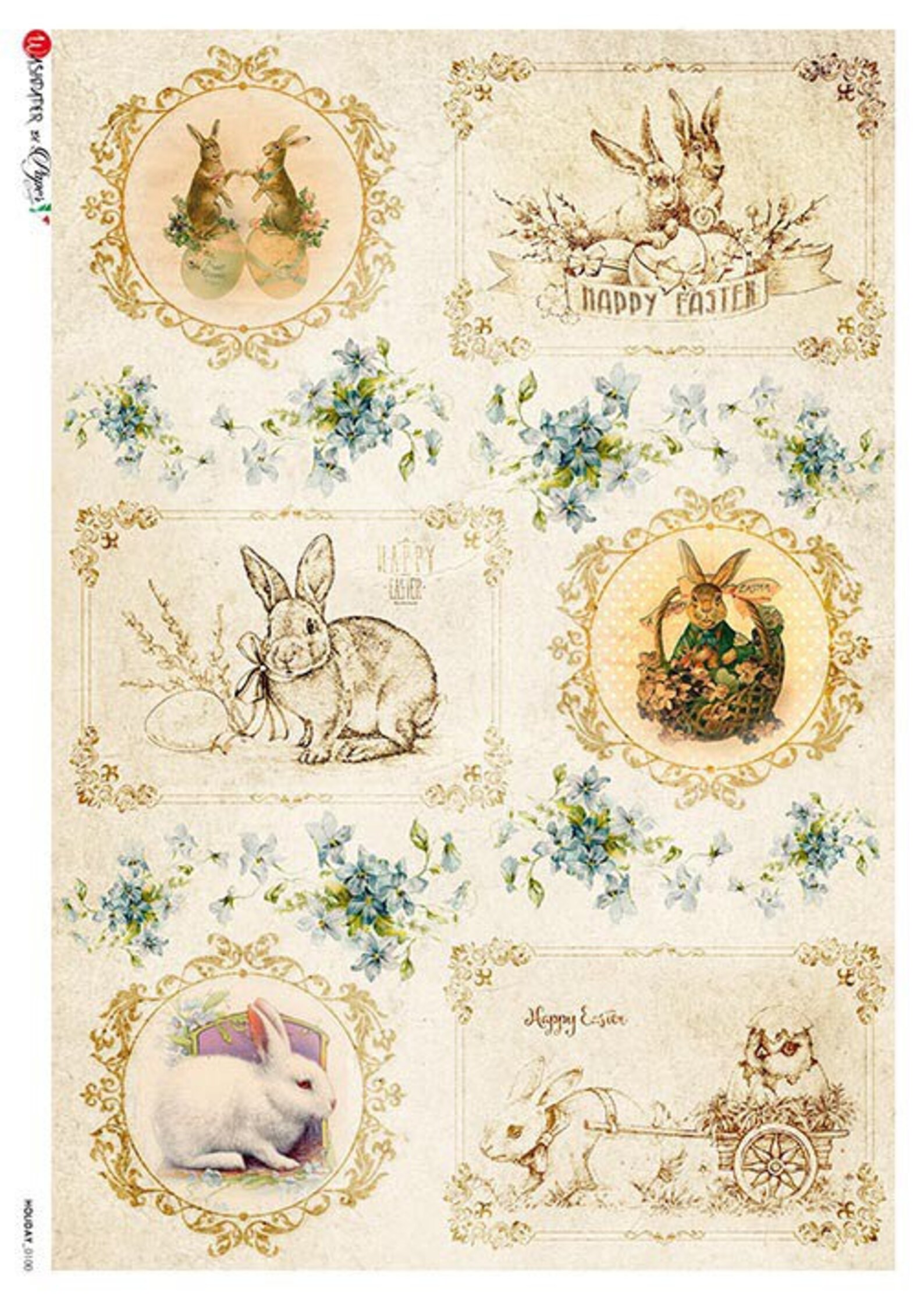 Rice Paper for Decoupage Bunny Rabbits Tissue Decorative - Etsy
