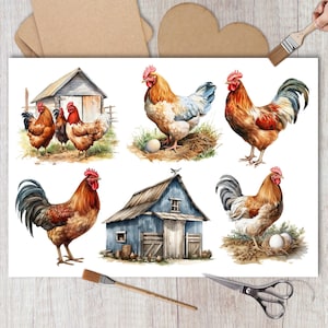 Papier ryżowy do decoupage'u / kurników / ptaków / bibułki morwowej / scrapbookingu / 1 arkusz A4 / 30gm/2