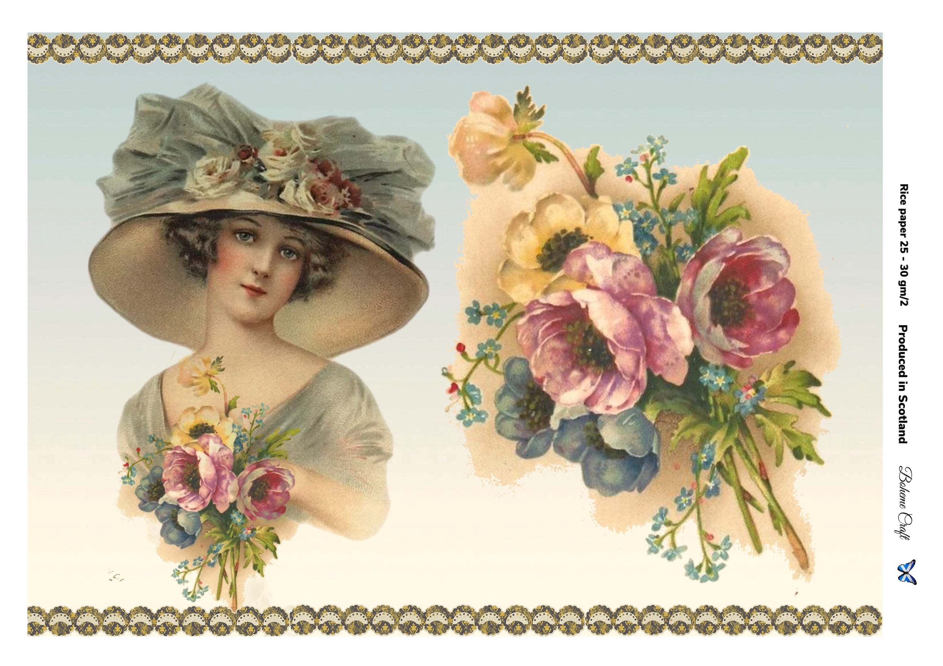 Rice decoupage sale paper