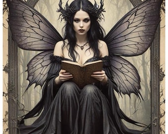 Grimoire Gothic Fairy Reispapier für Decoupage: Scrapbooking, Kartenherstellung