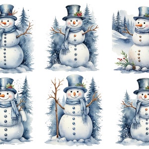 Snowman  Rice Paper For Decoupage, Christmas Snow Scene Scrapbooking Ephemera,  Furniture Decor, Journals, Decorative Paper Crafts