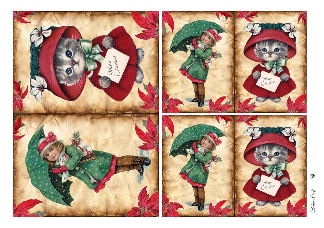 Decorative Rice Paper for Decoupage / Vintage Christmas Etsy