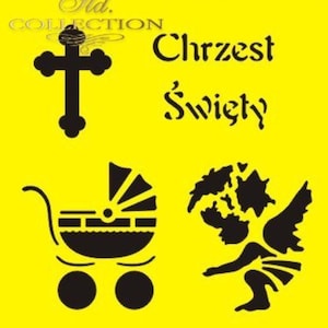 Flexibel, herbruikbaar, sprookjes, kruis en kinderwagen stencil voor kaarten maken, scrapbooking, schilderen, decoratief papier ambachten, doe-het-zelfdecoratie