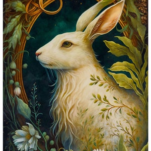Decorative Rice Paper for Decoupage, Gothic Rabbit Art Print, Scrapbooking, Furniture Decor And Decorative Paper Crafts