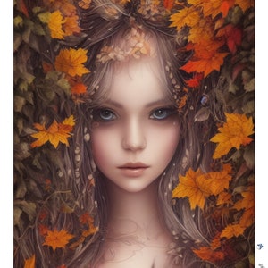 Carta di riso per decoupage / Fata della foresta fantasy / Tessuto di gelso / Scrapbooking / 1 foglio A4 / 30 g/2