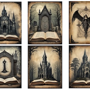 Gothic Grimoire Reispapier für Decoupage, Scrapbooking, Kartenherstellung, dekoratives Papierhandwerk, Gothic Decor