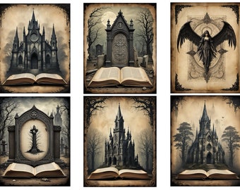 Gothic Grimoire Reispapier: Decoupage, Scrapbooking, Kartenherstellung