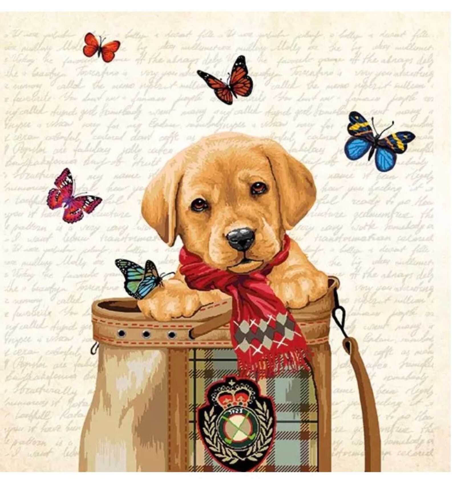 4 Paper Napkins for Decoupage / Dog / Junk Journals and Paper Etsy
