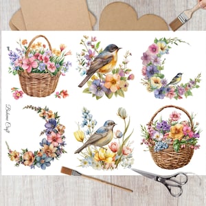 Papel de arroz para decoupage, pássaros e flores, artesanato em papel decorativo, diários, scrapbooking, fabricação de cartões