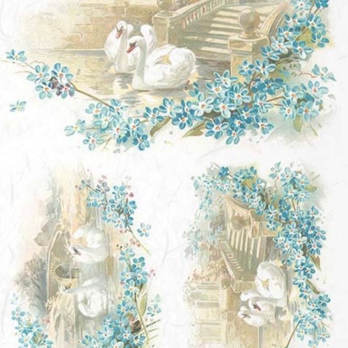 Decorative Rice Paper for Decoupage / Mulberry/vintage Roses Etsy