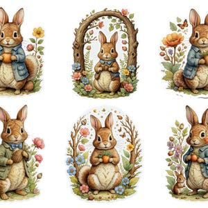 Bunny Rabbit Rice Paper for Decoupage, Scrapbook Ephemera, Card Making ...