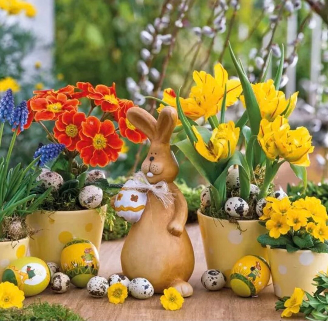 4 Decoupage Paper Napkins / Rabbit / Hare / Serviette / Scrapbooking ...