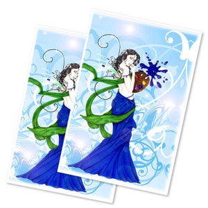 2 petites feuilles de papier de riz fantaisie féerique pour découpage, travaux manuels en papier décoratifs, techniques mixtes, fabrication de cartes, scrapbooking, format A5, PD184