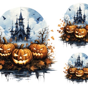 Papier de riz pour découpage, citrouilles d'Halloween effrayantes, papier hygiénique décoratif mûrier, scrapbooking, fabrication de cartes, 1 feuille A4