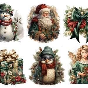 Traditionelles Weihnachtsreispapier für Decoupage / Weihnachten Scrapbooking Ephemera / Kartenherstellung / Dekoratives Papierhandwerk / DIY-Handwerk
