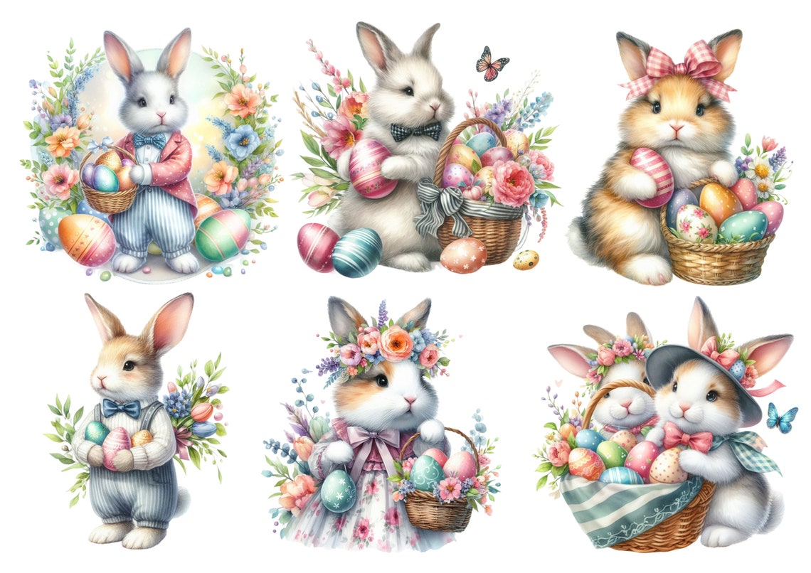 Bunny Rabbit Rice Paper for Decoupage, Card Making, Journals and ...