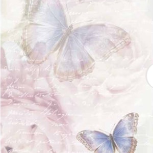 Papel de arroz para decoupage, collage de mariposas en acuarela, papel de seda decorativo de color morera, scrapbooking, fabricación de tarjetas, 30 g/m², R0567