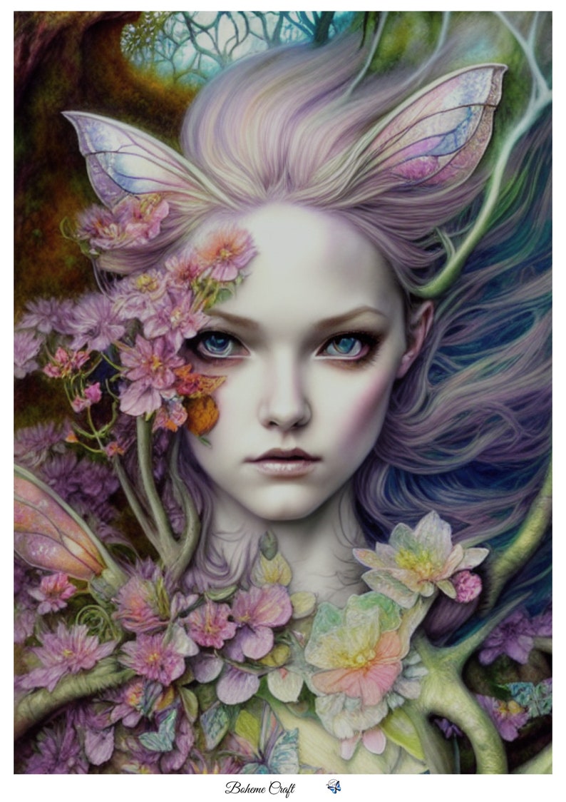 Rice Paper for Decoupage / Fantasy Fairy / Mulberry Tissue / Etsy