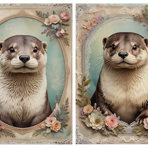 Otter Reispapier für Decoupage, Kartenherstellung, Scrapbooking und dekoratives Papierhandwerk