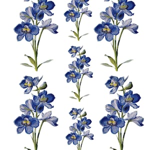 Carta di riso per decoupage, fiori blu vintage, scrapbooking, creazione di biglietti, effimeri/diario