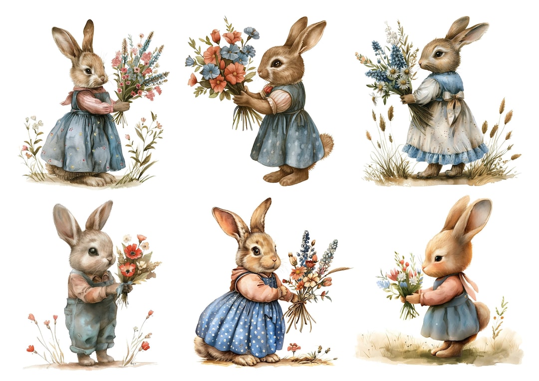 Bunny Rabbit Rice Paper for Decoupage, Decorative Paper Crafts, Card ...