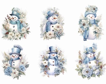 Papel de arroz decorativo para decoupage / Escenas de muñecos de nieve de invierno / Scrapbooking / Fabricación de tarjetas / 30 g / 2